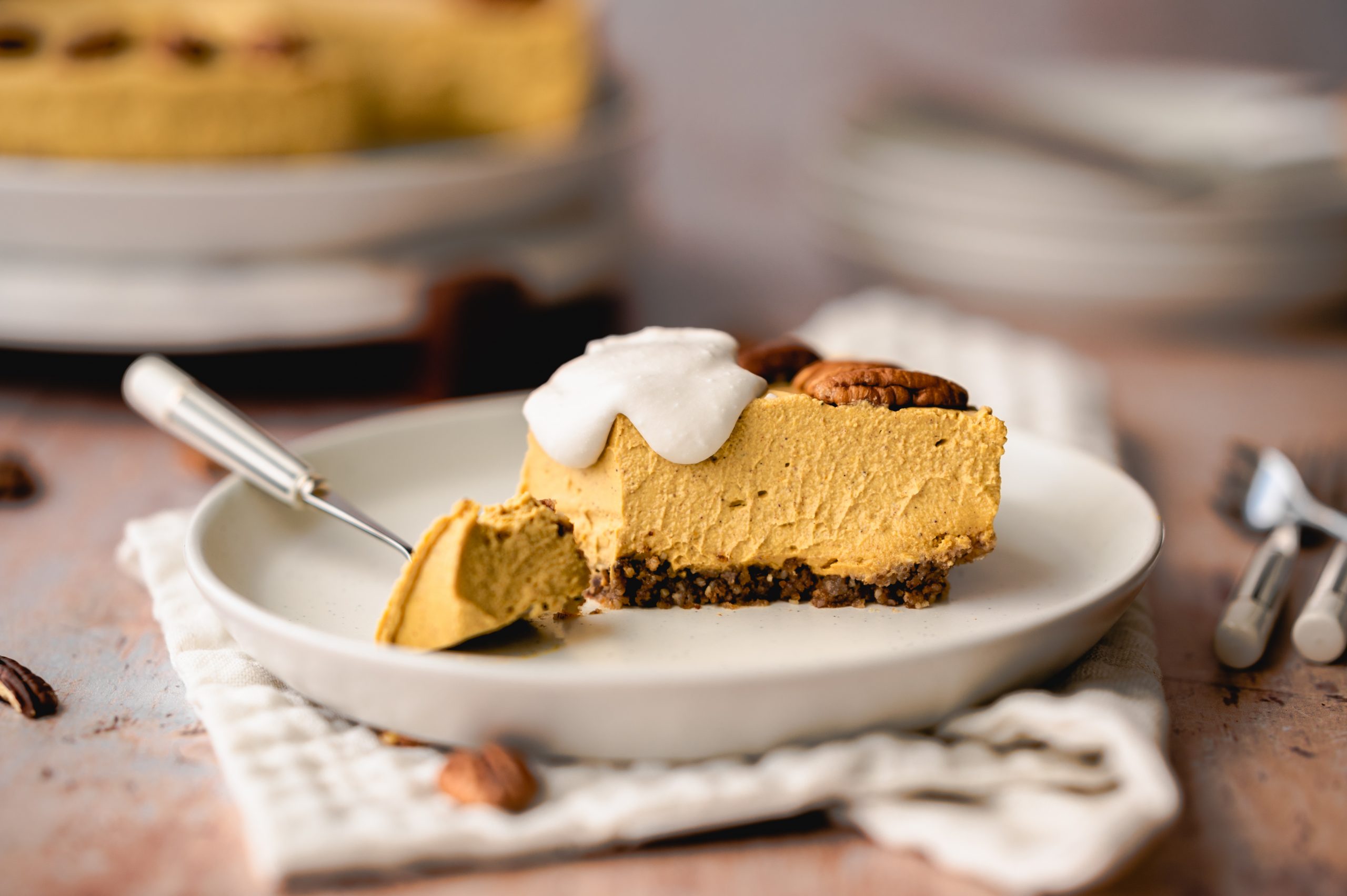 Vegan Pumpkin Pie Cheesecake